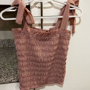 ANTHROPOLOGIE MAUVE TIE TOP